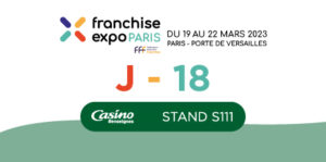 J-18 avant de rencontrer Casino au salon Franchise Expo paris 2023