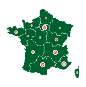 carte implantation enseigne Casino Supermarchés franchise Casino